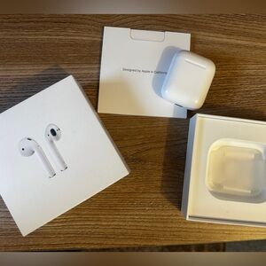 Apple Wireless Earbuds with White Charging Case